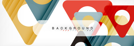 Circle and triangle vector abstract background