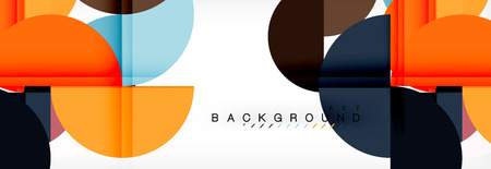 Circle abstract background, geometric illustrationのイラスト素材