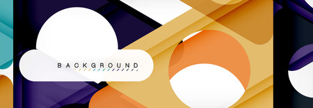Circle and triangle vector abstract background