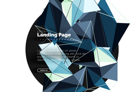 Vector 3d triangle abstract background, polygonal geometric modern design