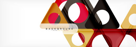 Abstract geometric background. Modern overlapping triangles. Unusual color shapes for your message. Business or tech presentation, app cover templateのイラスト素材