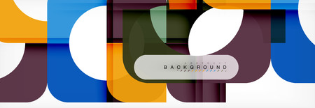 Geometric squares abstract banner. Vector illustration for business brochure or flyer, presentation...