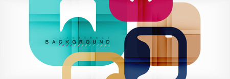 Square geometric background, multicolored template for business or technology presentation or web brochure cover layout, vector wallpaper.のイラスト素材