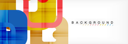 Square geometric background, multicolored template for business or technology presentation or web brochure cover layout, vector wallpaper.の写真素材