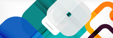 Square geometric background, multicolored template for business or technology presentation or web brochure cover layout, vector wallpaper.のイラスト素材