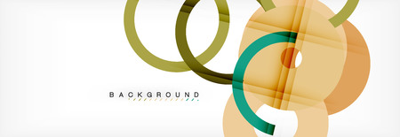 Geomtric modern backgrounds, rings abstract template, vector illustrationのイラスト素材