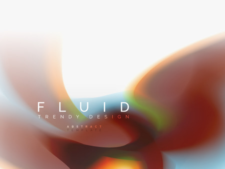Background abstract fluid colors design, vector trendy templateのイラスト素材