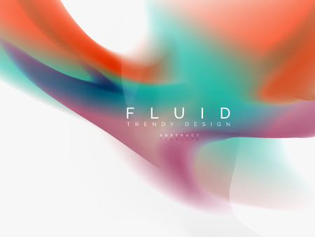 Background abstract - liquid colors wave flow, vectorのイラスト素材