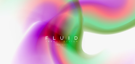 Mixing liquid color flow abstract background. Trendy abstract layout template for business or technology presentation, internet poster or web brochure cover, wallpaper. Vector illustrationのイラスト素材