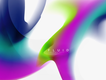 Background abstract - liquid colors wave flow, vectorのイラスト素材