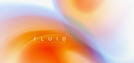 Fluid flowing wave abstract background, vector techno designのイラスト素材