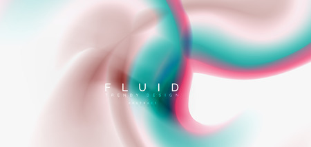 Fluid flowing wave abstract background, vector techno designのイラスト素材