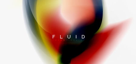 Fluid flowing wave abstract background, vector techno designのイラスト素材