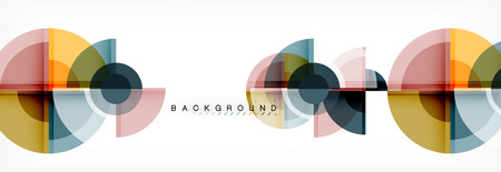 Abstract background bright circles geometric design, vectorのイラスト素材