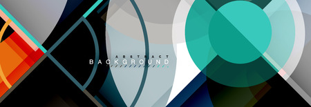 Vector fantastic circle modern geometric background template, abstract illustration