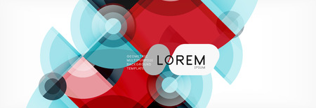 Abstract background - multicolored circles, trendy minimal geometric design, vector illustrationのイラスト素材