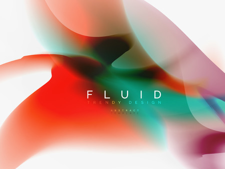 Background abstract - liquid colors wave flow, vectorのイラスト素材