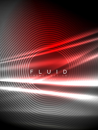 Neon glowing wave, magic energy and light motion background. Vertical orientationのイラスト素材