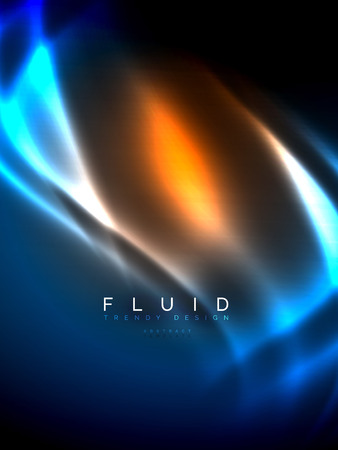 Neon glowing wave, magic energy and light motion background. Vertical orientationのイラスト素材