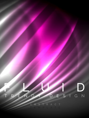 Neon glowing wave, magic energy and light motion background. Vertical orientationのイラスト素材