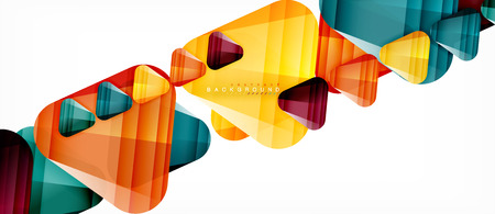 Glass triangles modern geometric composition, abstract backgroundのイラスト素材