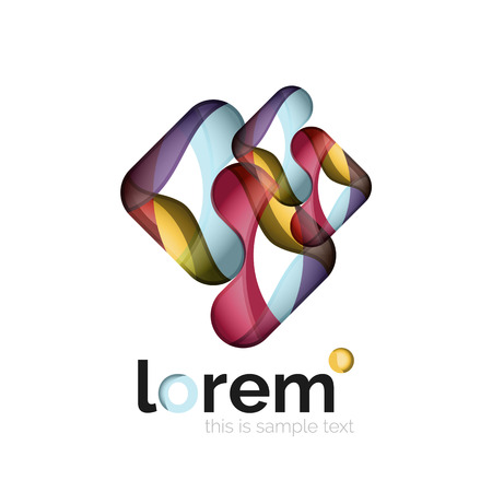 Geometric convergence vector business icon templateのイラスト素材