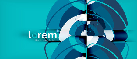 Circles and triangles geometric abstract background. Trendy abstract layout template for business or technology presentation or web brochure cover, wallpaperのイラスト素材