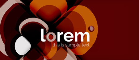 Abstract background - geometric multicolored round shapes composition. Trendy abstract layout template for business or technology presentation or web brochure cover, wallpaper. Vector illustrationのイラスト素材