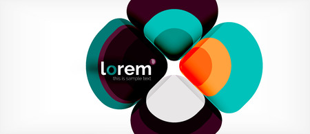 Abstract background - geometric multicolored round shapes composition. Trendy abstract layout template for business or technology presentation or web brochure cover, wallpaper. Vector illustrationのイラスト素材