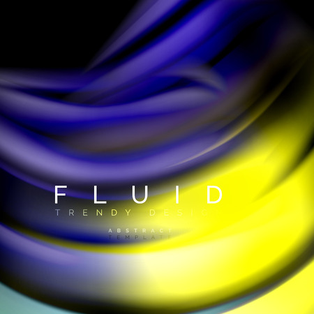 Background abstract - liquid color wave, trendy flowing design templateのイラスト素材