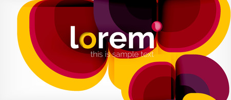 Abstract background - geometric multicolored round shapes composition. Trendy abstract layout template for business or technology presentation or web brochure cover, wallpaper. Vector illustrationのイラスト素材