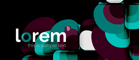 Abstract background - geometric multicolored round shapes composition. Trendy abstract layout template for business or technology presentation or web brochure cover, wallpaper. Vector illustrationのイラスト素材