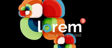 Abstract background - geometric multicolored round shapes composition. Trendy abstract layout template for business or technology presentation or web brochure cover, wallpaper. Vector illustrationのイラスト素材