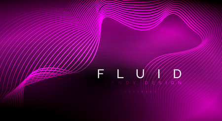 Digital flowing wave particles abstract background, vector smoke effect designのイラスト素材