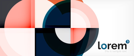 Multicolored round shapes abstract background, vector illustrationのイラスト素材