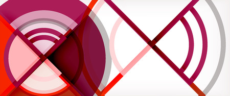 Circle abstract background, bright colorful round geometric shapes, vector illustrationのイラスト素材