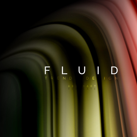 Background abstract - liquid color wave, trendy flowing design templateのイラスト素材