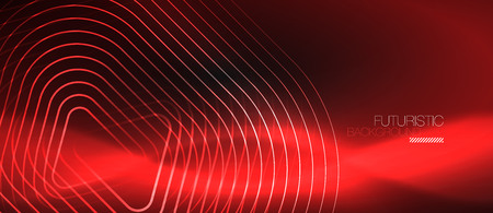 Dark black abstract background with neon colors and lines, vector designのイラスト素材