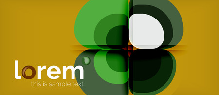 Abstract background - geometric multicolored round shapes composition. Trendy abstract layout template for business or technology presentation or web brochure cover, wallpaper. Vector illustrationのイラスト素材