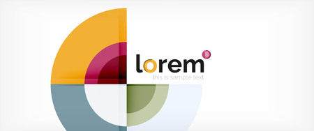 Multicolored round shapes abstract background, vector illustrationのイラスト素材