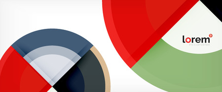 Multicolored round shapes abstract background, vector illustrationのイラスト素材