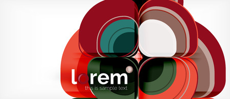 Round triangles geometric shapes compositionのイラスト素材