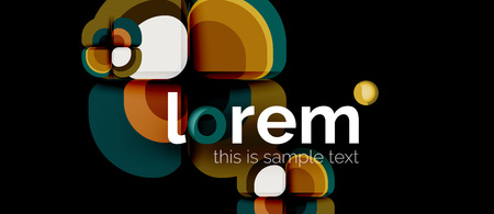 Abstract background - geometric multicolored round shapes composition. Trendy abstract layout template for business or technology presentation or web brochure cover, wallpaper. Vector illustrationのイラスト素材