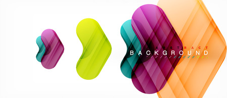 Colorful glossy arrows abstract background, clean modern geometric designのイラスト素材