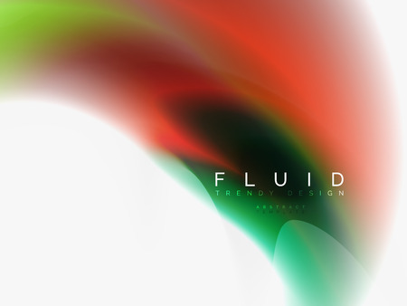 Background abstract fluid colors design, vector trendy templateのイラスト素材