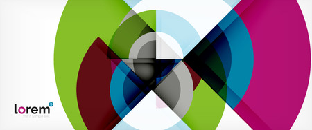 Multicolored round shapes abstract background, vector illustrationのイラスト素材