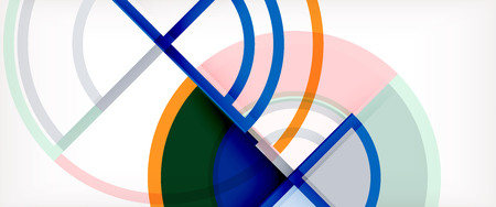 Vector abstract colorful circles background. Trendy layout template for business or technology presentation or web brochure cover, wallpaper. Vector illustrationのイラスト素材