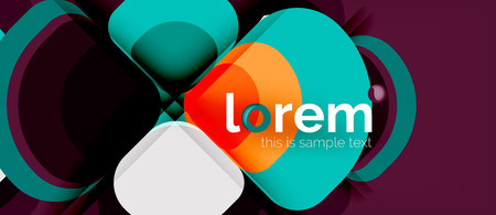 Abstract background - geometric multicolored round shapes composition. Trendy abstract layout template for business or technology presentation or web brochure cover, wallpaper. Vector illustrationのイラスト素材