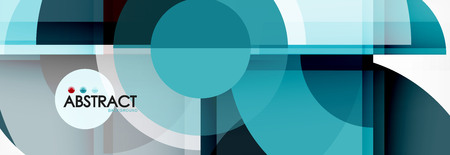 Abstract background - multicolored circles, trendy minimal geometric design, vector illustrationのイラスト素材