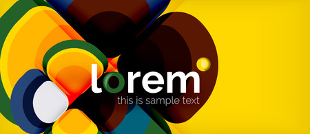 Abstract background - geometric multicolored round shapes composition. Trendy abstract layout template for business or technology presentation or web brochure cover, wallpaper. Vector illustrationのイラスト素材
